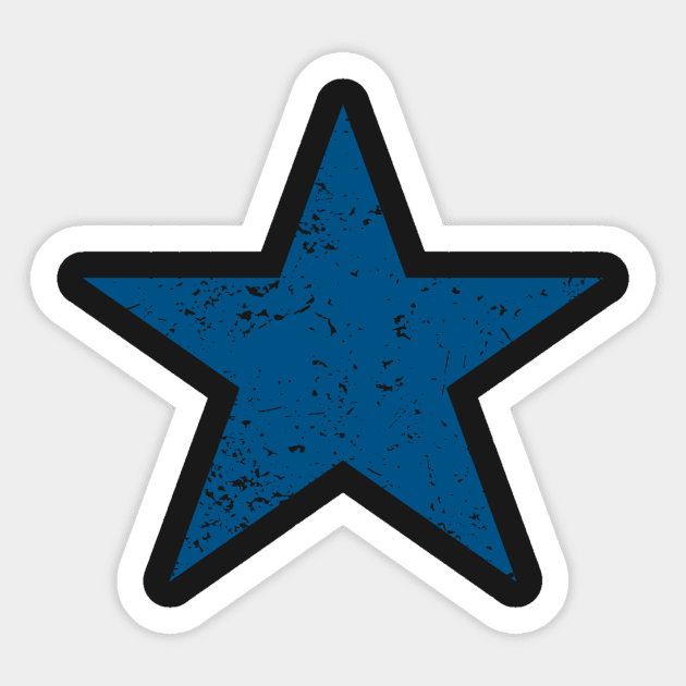 Blue Star Emoji Star Sticker TeePublic